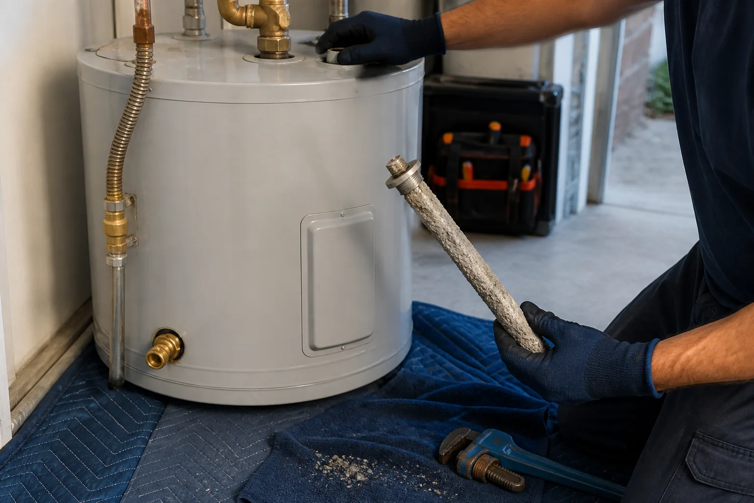 Residential water heater inspection for Houston
